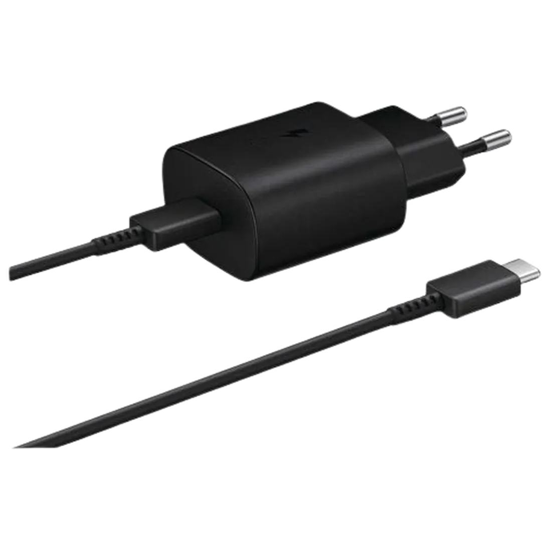 USB-C Snellader 25W + USB-C kabel  Black